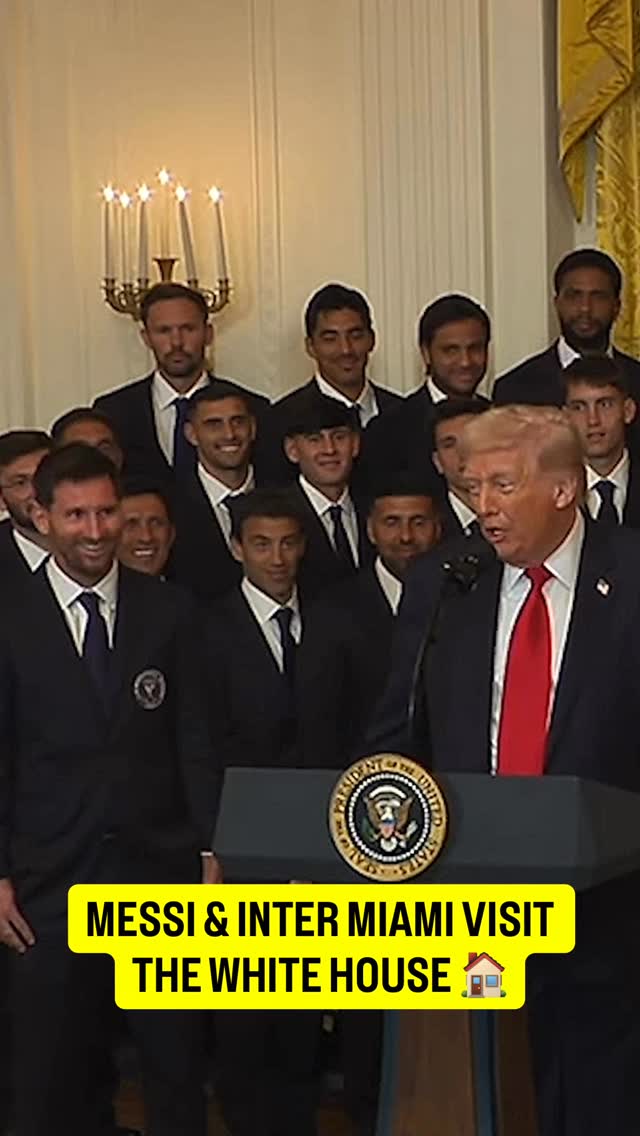 Messi & Inter Miami visit the White House to be honored for their MLS Cup victory 🏆