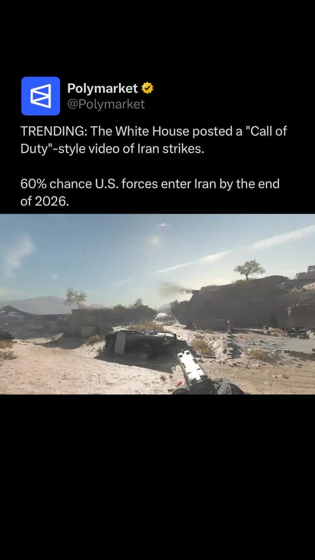 The White House posted footage on X showing strikes on Iranian targets, a clip that some viewers noted appeared visually similar to graphics from the video game Call of Duty.