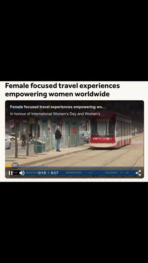 Ahead of International Women’s Day, I stopped by Breakfast Television to talk about some travel companies that are truly changing the game for women.

Travel isn’t just about where we go — it’s about who gets opportunities along the way.

These organizations are helping reshape tourism by putting women at the centre:

✨ @extraordinaryjourneys — supporting female guides and creating experiences that empower women across Africa
✨ @greet.her — connecting travellers with local female guides around the world so women can safely explore cities through a local woman’s perspective
✨ @journeywoman_original — a global community inspiring and supporting women to travel solo with confidence
✨ @intrepidtravel — leading the industry with initiatives that support women guides and tackle issues like period poverty through tourism

When women lead in tourism, the impact goes far beyond travel. It creates jobs, builds confidence, and opens doors for other women to follow.

Travel can change lives — and these companies are proving it.

Save this for inspiration for your next trip and share it with a woman who loves to explore. 🌍✨

#InternationalWomensDay #WomenInTravel #WomenSupportingWomen #TravelWithPurpose intentionaltravel