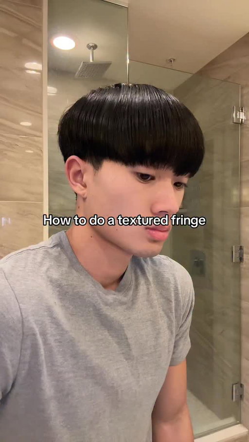 #asianhair #texturedfringe #hairtutorialvideo #hairroutine