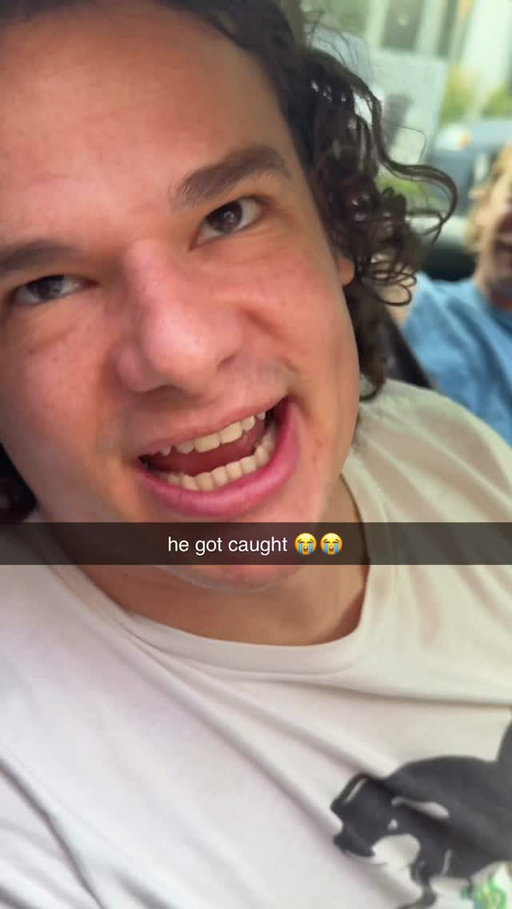 He got caught 😭😭