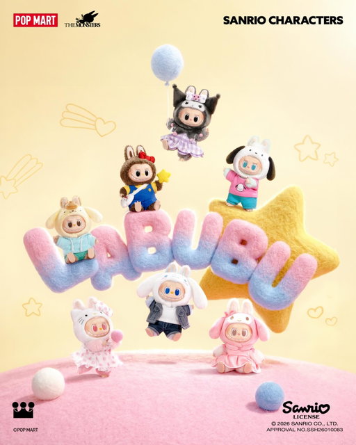 Dream collab alert 🚨

When LABUBU meet  Hello Kitty & friends! Who’s ready to crash the dream party? 🎉

𝐓𝐇𝐄 𝐌𝐎𝐍𝐒𝐓𝐄𝐑𝐒 × 𝐒𝐚𝐧𝐫𝐢𝐨 𝐂𝐡𝐚𝐫𝐚𝐜𝐭𝐞𝐫𝐬 𝐒𝐞𝐫𝐢𝐞𝐬-𝐕𝐢𝐧𝐲𝐥 𝐏𝐥𝐮𝐬𝐡 𝐏𝐞𝐧𝐝𝐚𝐧𝐭 𝐁𝐥𝐢𝐧𝐝 𝐁𝐨𝐱
𝐑𝐞𝐥𝐞𝐚𝐬𝐞 𝐃𝐚𝐭𝐞:
𝐆𝐫𝐞𝐚𝐭𝐞𝐫 𝐂𝐡𝐢𝐧𝐚: 𝐌𝐚𝐫.𝟏𝟐𝐭𝐡.𝟐𝟎𝟐𝟔
𝐄𝐮𝐫𝐨𝐩𝐞, 𝐀𝐦𝐞𝐫𝐢𝐜𝐚𝐬, 𝐀𝐬𝐢𝐚 𝐏𝐚𝐜𝐢𝐟𝐢𝐜: 𝐒𝐮𝐛𝐣𝐞𝐜𝐭 𝐭𝐨 𝐚𝐫𝐫𝐢𝐯𝐚𝐥.

To determine the local release time, please refer to the local POP MART account or channel in each respective country or region.

#POPMART #TheMonsters #blindbox #labubu #sanrio