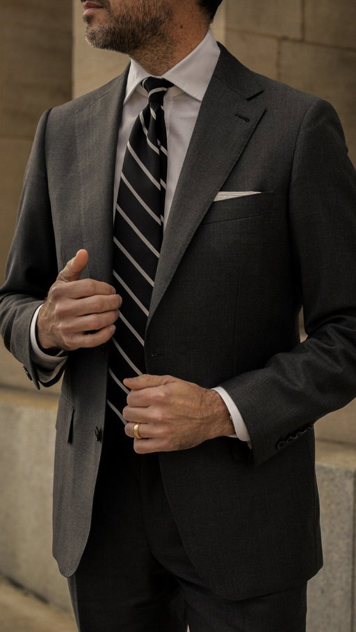 Is your suit jacket the wrong length?

90% of men wear the wrong jacket length.

Jacket length determines visual balance.

Too long:
• Shortens your legs
• Makes your torso look heavy

Too short:
• Looks trendy
• Breaks classic proportions

The correct length balances upper and lower body — and balance signals control.

A quick check:
Stand naturally. Arms relaxed.
The hem should fall around mid-crotch, near where your fingers curl.

This isn’t about trends.
It’s about geometry.

When proportions are correct, you look composed without trying.

#suitstyle #mensfashion #tailoringmatters #classicmenswear