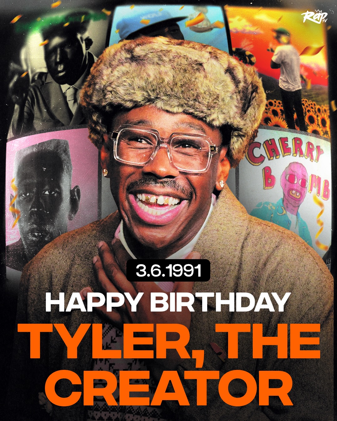 Happy Birthday to #TylerTheCreator ‼️🎉
He turns 35 years old today 🎂

What’s your favorite Tyler song⁉️🤔
