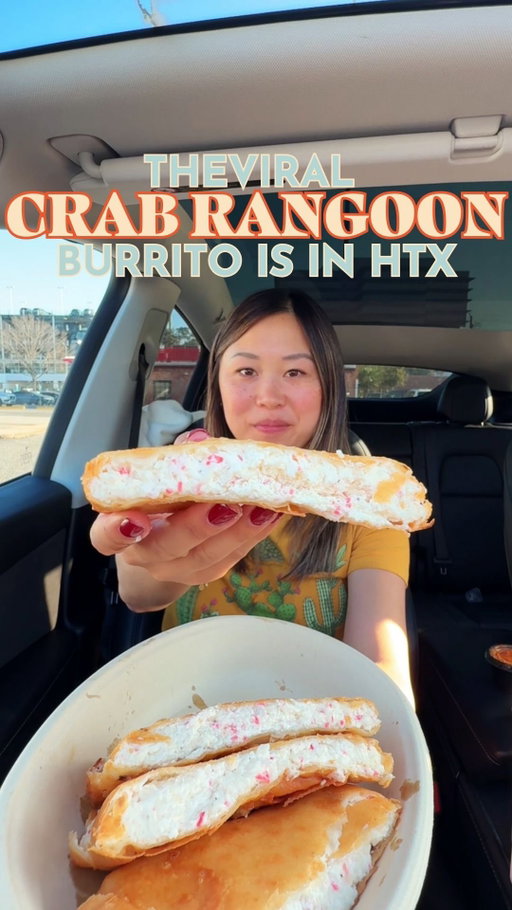 THE VIRAL CRAB RANGOON BURRITO IS NOW IN HOUSTON 🌯🦀 If you’ve seen the crab rangoon burrito all over your feed, you’ll be happy to know you can now try it here in Houston at @fatbaohouston!!!

It’s exactly what it sounds like: everything you love about crab rangoons but wrapped in a burrito! It’s hefty so plan to share!

📍 @fatbaohouston (Upper Kirby, 3419 Kirby Dr)

#crabrangoon #houstonfood #houston #mukbang