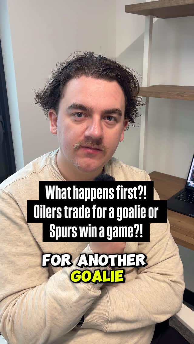 What will happen first: the Oilers trade for another goalie, or the Spurs win a Premier League game? Liam shared his prediction.

ON’s Trade Deadline coverage is presented by @oodlenoodlegram