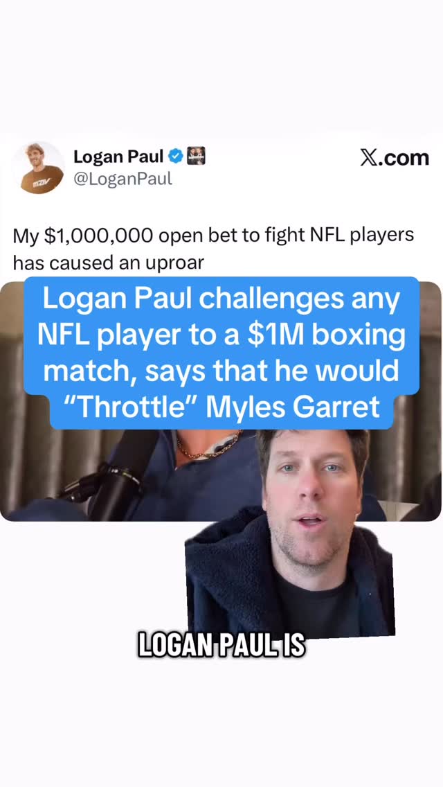 Logan Paul challenges any NFL player to a $1M boxing match, says he will throw hands with Tom Brady and that he would “Throttle” Myles Garret. I know I’m in the minority here, but I think for the vast majority of NFL players, my official pick would be Logan Paul.

For more of my picks, check out @ThursdayBoots for KFC’s Picks for my favorite boots, sneakers, shirts and jackets from one of the best and longest running menswear companies on the internet