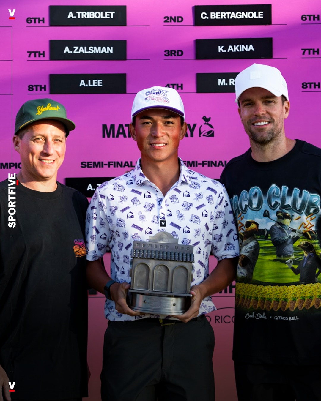 In July 2025, BYU's Kihei Akina claimed victory in Southern California at the Taco Bell x Bad Birdie Invitational, which brought together 16 top junior boys and girls golfers from around the U.S. The tournament offered a pair of professional exemptions for the winners: a tee time at the PGA TOUR's Puerto Rico Open for the boys and a spot in the LPGA's Ford Championship for the girls.
 
Thanks to Akina's victory, he is now playing in this week's Puerto Rico Open, which SPORTFIVE has owned and operated since its inception 18 years ago. After opening with an impressive 4-under 68 during Thursday's First Round, Akina shot a 2-under 70 on Friday to secure a weekend tee time and make his first cut in a PGA TOUR event. His success this week can be traced back to last summer, and is a testament to how SPORTFIVE helps give younger players earned opportunities across multiple events in the professional golf landscape.
 
SPORTFIVE, together with Taco Bell and Bad Birdie, continues to innovate and push boundaries of traditional golf and ultimately grow the game.
