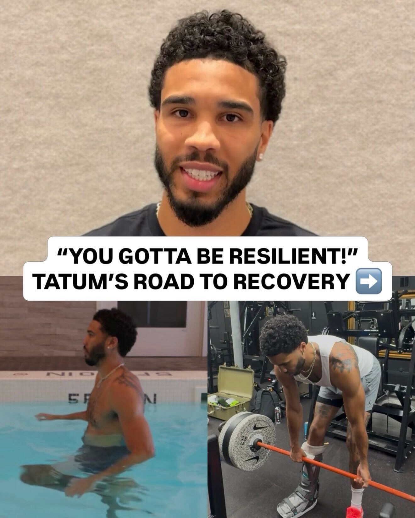 “Better days ahead.” 💯 Over the summer, @jaytatum0 talked about resilience during his journey back to the court. Better days have arrived… because Tatum returns to the @celtics lineup tonight at 7pm/et on ESPN!