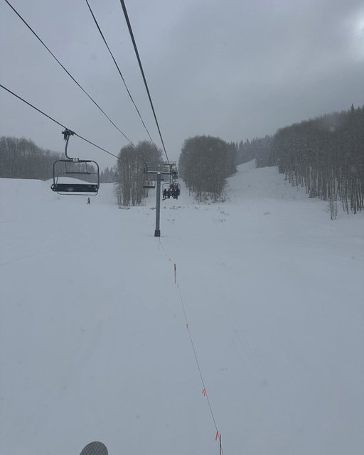 First day skiing this season!  Visibility is low, but we are getting snow!  Charlie and I are having a blast.  #crestedbutte #colorado #springbreak