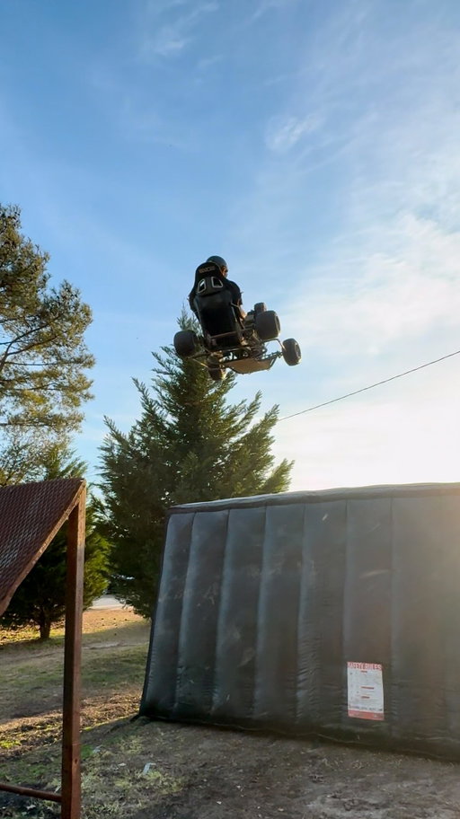 Well, we’ve been planning something big with the go kart and yesterday I think I may have changed the script a little bit.. just wait we are planning something. #gokart #stunts