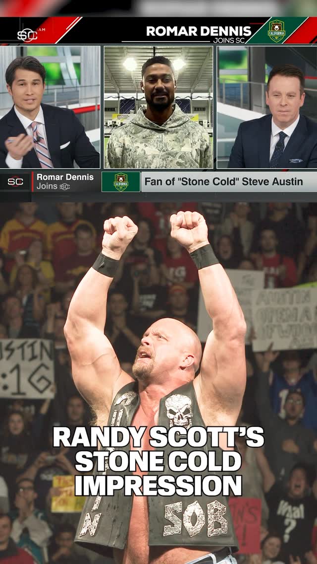 @thekimchipapi got @randyscott to bust out the @steveaustinbsr impression for @romardennis 😂 🍻 

Catch the @pll Championship Series tonight on the ESPN App 🍿