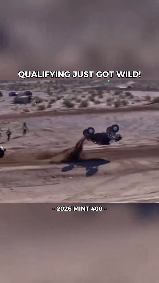 Things got WILD during Mint 400 qualifying.
 
Levi Maddox went for a massive ride after a crazy wipeout in the desert — proving just how brutal this course can be.
 
The chaos is just getting started.
 
Watch @themint400 Qualifying presented by @rodendsupply LIVE today on RACER Network.