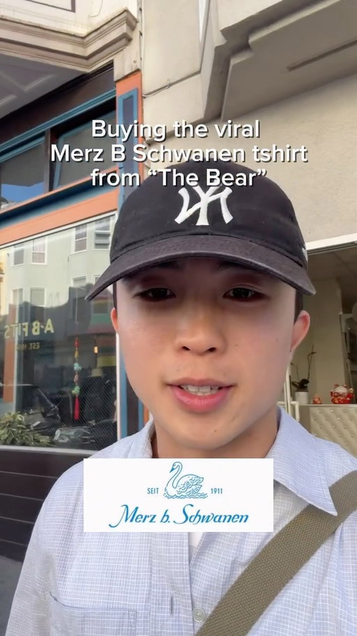 Buying my first @merzbschwanen tshirt (the one that Carmy wears in “the bear”)

Shopping at @abfits in SF