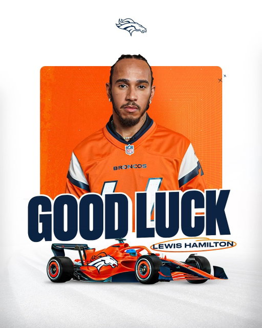 @F1 is BACK! 🏎

Best of luck to #Broncos Owner @LewisHamilton as he returns to the grid!