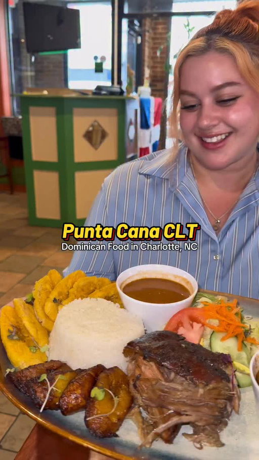 🇩🇴 Punta Cana CLT - Dominican- Caribbean Food in Charlotte, NC

Thanks to @puntacanaclt 🌴 for hosting us and thanks to @idrkb3cca for joining me!

Our experience at Punta Cana was amazing. Here’s what we tried, all of it was delicious:

-Morir Soñando (fresh orange drink)
-Liquid MJ 
-Dominican Rum in Coconut 

For appetizers - we got the sample platter with quipes (wheat fritters stuffed with beef), pastelitos (meat hand pie) and yuca balls filled with cheese. 

For the entree, we shared a large sampler platter for all their most popular dishes:

-Mofongos Camarones - smashed plantain with meat and topped with shrimp and garlic cream sauce
-Res Guisado - flavorful beef stew
-Pernil - roast pork served with crispy skin
-Platano Maduro - sweet plantains
-Tostones - crispy green plantain

& of course, rice, beans and a garden salad! 🥗 

They offer daily lunch specials Monday–Saturday from 11:00 AM–3:00 PM for $10.95, and they include two sides, with options from baked chicken, fried pork chops, and more.

On Wednesdays, they do $6 margaritas, which is always a crowd favorite 🍹😍

#charlotte #wheretoeat #caribbeanfood #dominicanfood #nc