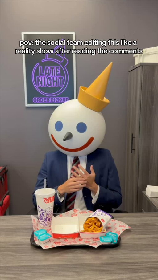 Jack is in a meeting so he asked us to edit this rq 👀🎬 ALSO, he wants you to know: Buy one, get one 50% off Mix ’n Match Jumbo Jack®, Ultimate Cheeseburger™ or Jr. Jumbo Jack® Cheeseburger on the app