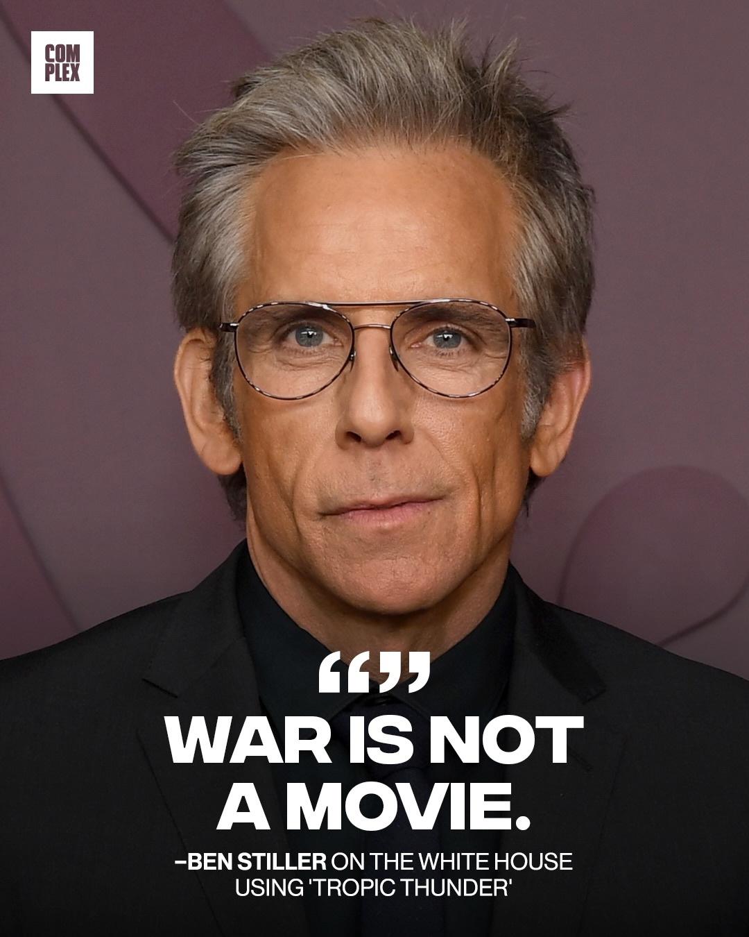 Ben Stiller calls out the White House for using ‘Tropic Thunder’ clips in a war video. 

“We never gave you permission and have no interest in being a part of your propaganda machine. War is not a movie”