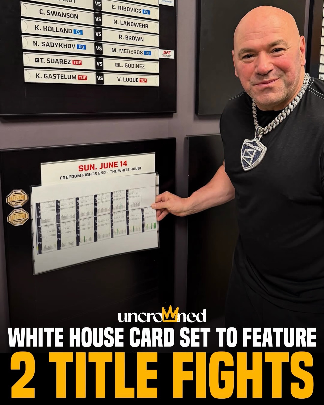 It appears we’re getting 2 title fights on the White House card.