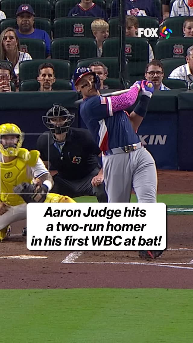 ALL RISE! AARON JUDGE HOMERS FOR TEAM USA IN HIS FIRST WBC AT BAT 🦅🇺🇸