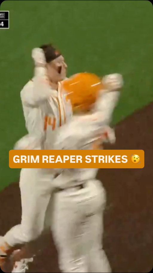 They call him the Grim Reaper for a reason 🫨

#NCAABaseball x 🎥 SECN+ / @vol_baseball
