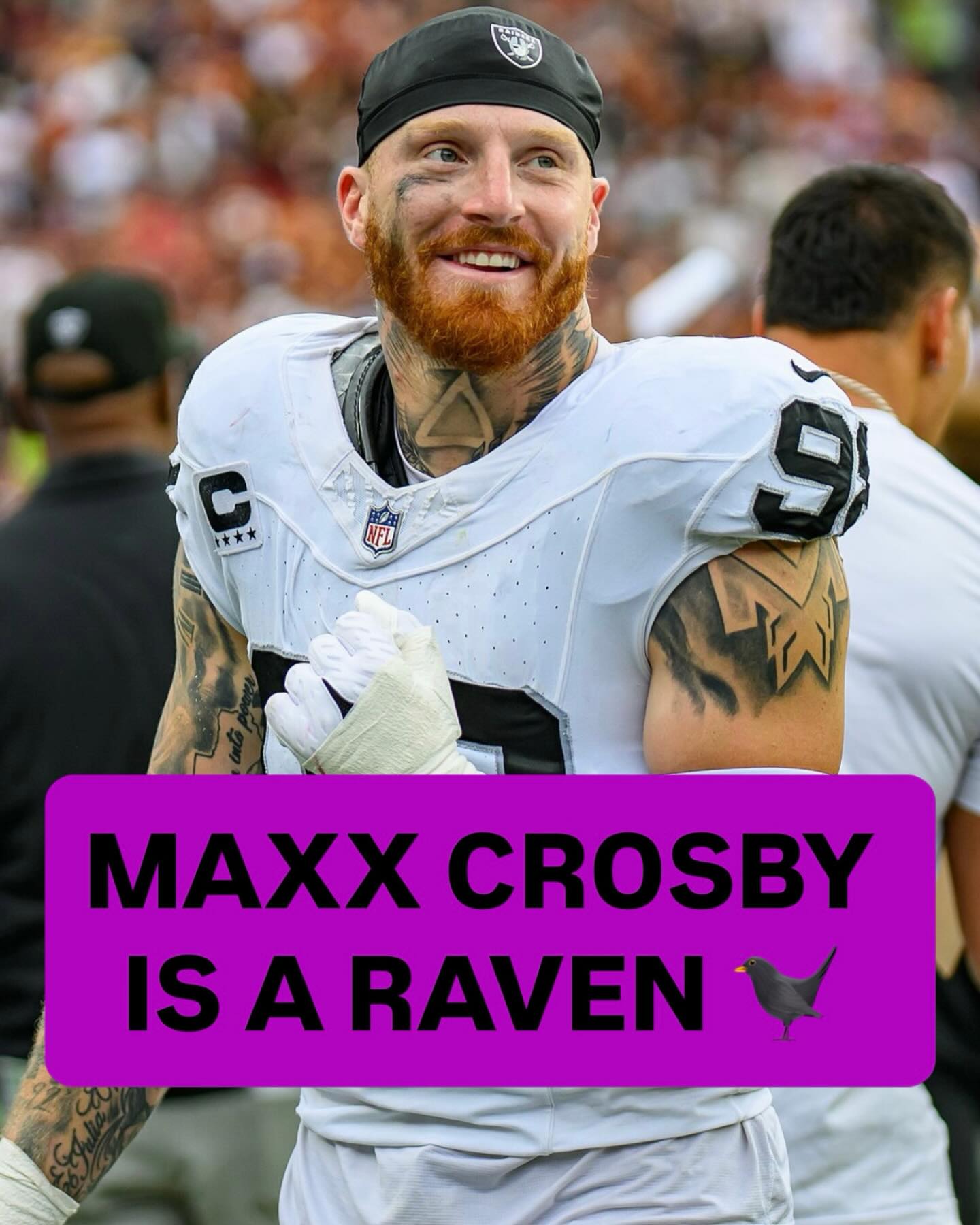 Holy shit. 2 first rounders for MAXX CROSBY 😱 (per @adamschefter)