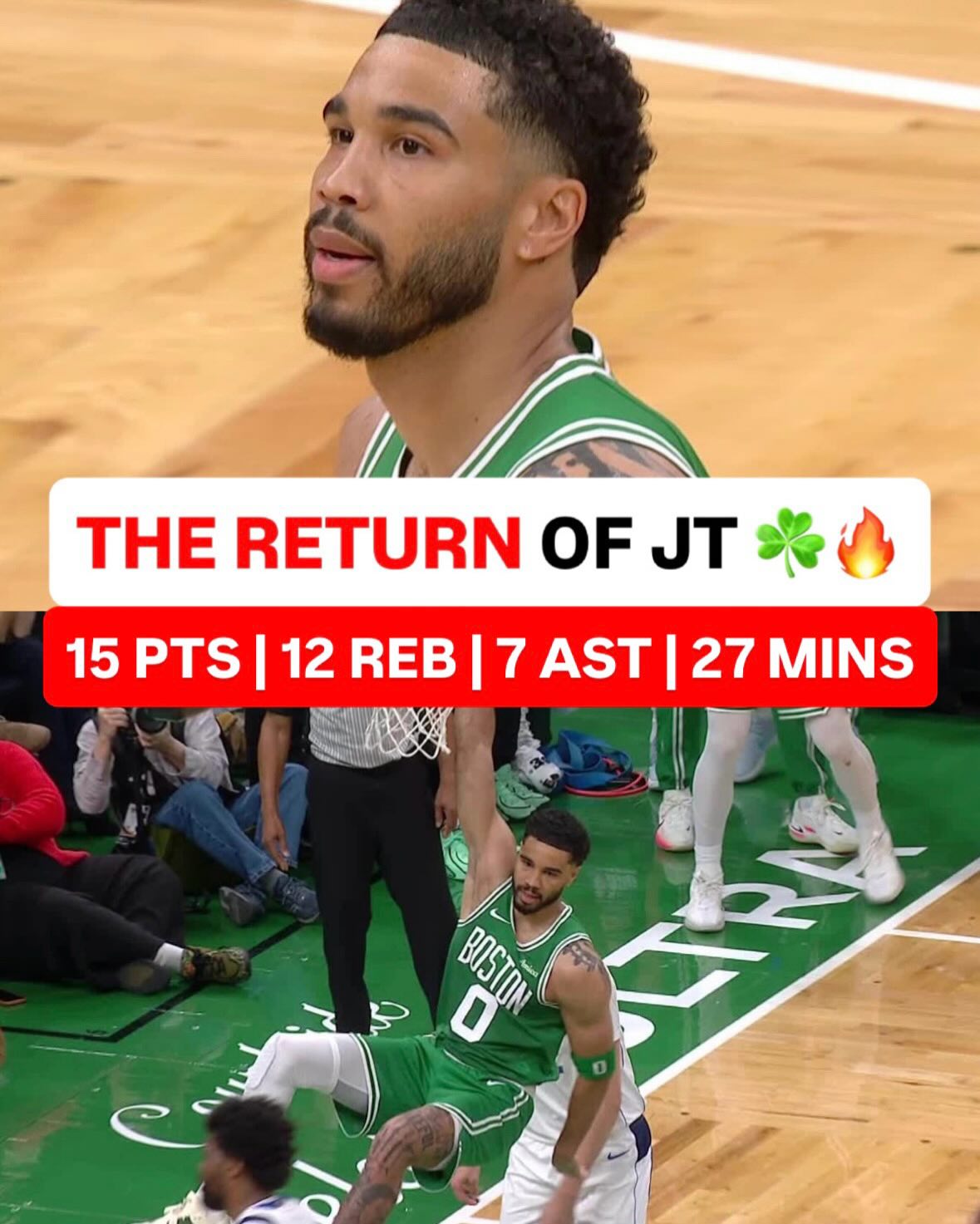 WHAT A RETURN FOR JAYSON TATUM 😤🔥