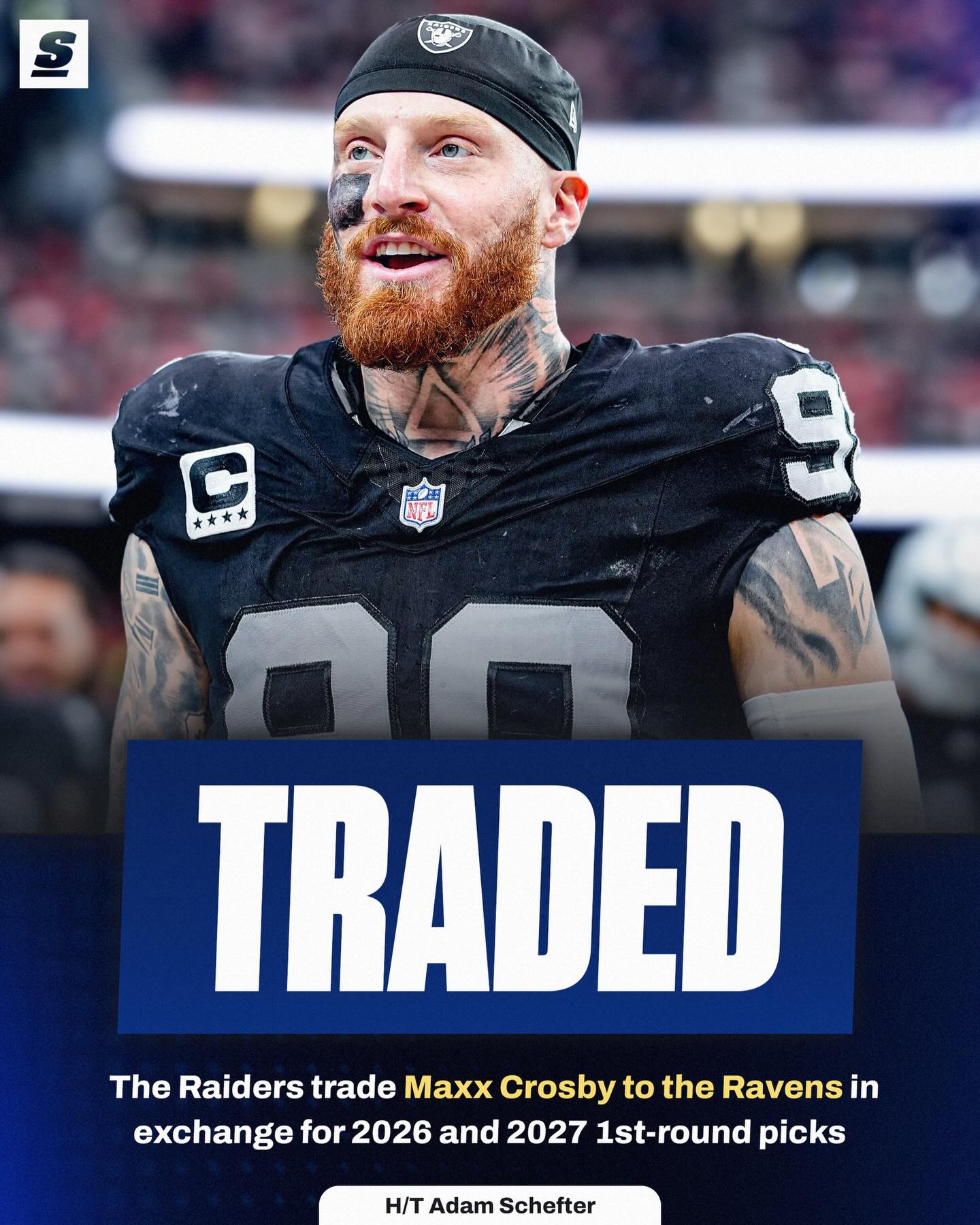 BREAKING: Maxx Crosby is headed to Baltimore! 🚨