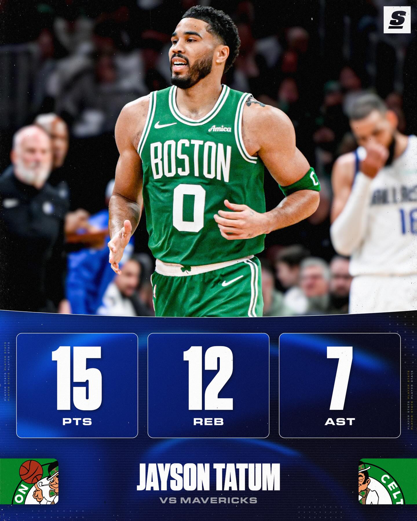 Double-double and a Dub for Jayson Tatum in his return 🔥☘️