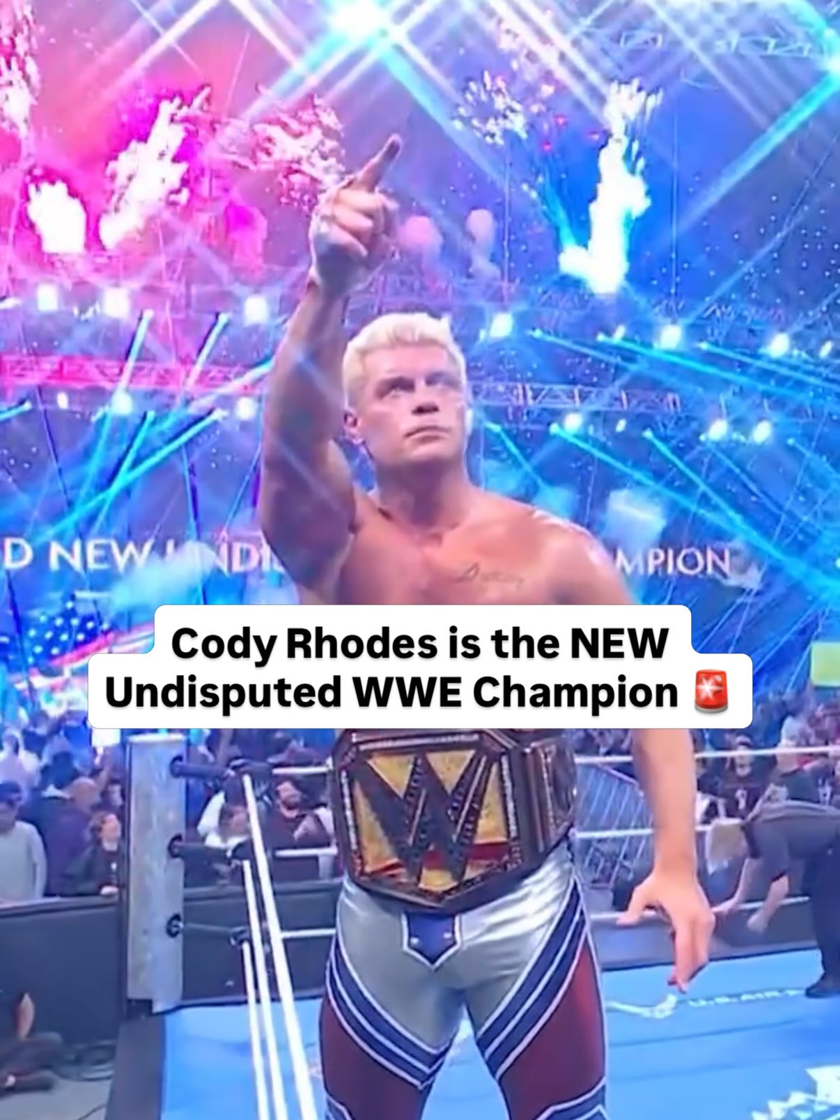 Cody Rhodes is champion again! 🔥
[via @wwe]