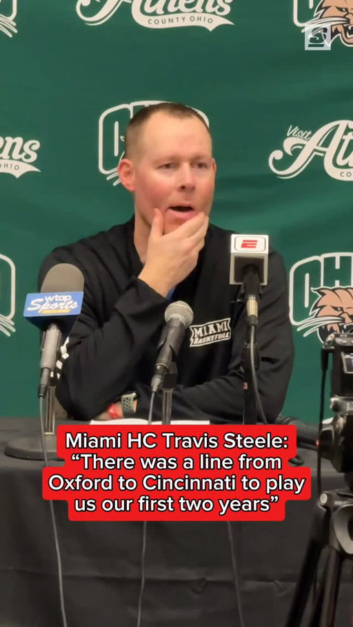 Miami (OH) HC Travis Steele says all of a sudden, no one wanted to play them this year. 😅