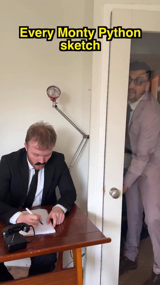 Every Monty Python sketch part 2!! Featuring @_ednight @tiernancomedian @jakebhardwajtv @floodhaha 

To commenters on part 1 saying we’re jealous of Python: Yes. Obviously.

Thank you to the fantastic @atr_superfan for filming 

#sketch #montypython #finlaycomedy #funny #parody