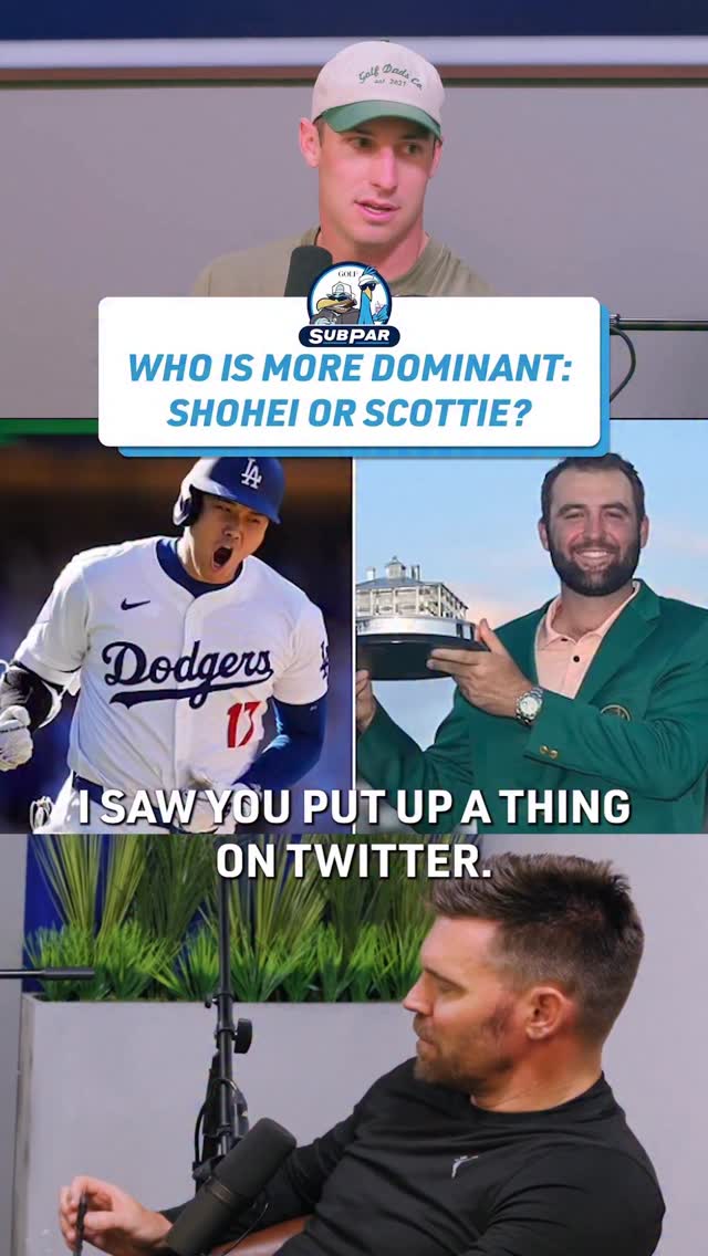 Who’s more dominant in their sport right now: Shohei Ohtani or Scottie Scheffler? 🤔

Brent Rooker weighs in the latest episode @golf_subpar with @ColtKnost and @thesleezyman.