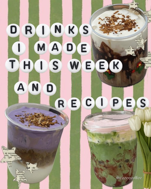 some coffee and matcha drinks I’ve made this week and the recipes to make them yourself 🤎

#coffeeathome #matcha #starbucksdupe #coffeebar #coffeerecipes