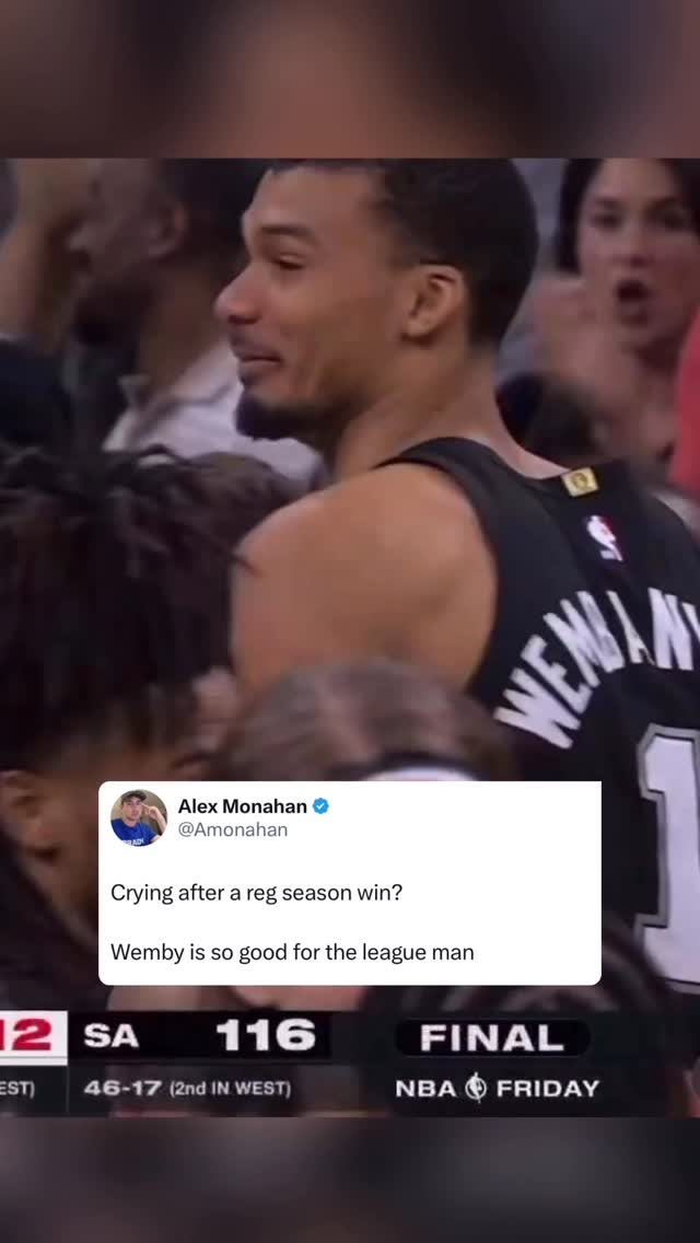 look at Wemby man 🥲

Victor Wembanyama and the Spurs rallied from 25 down to stun the Clippers.

San Antonio is now 46-17 and 2.5 games behind the top-seed OKC 👀👀👀

h/t Amonahan X
