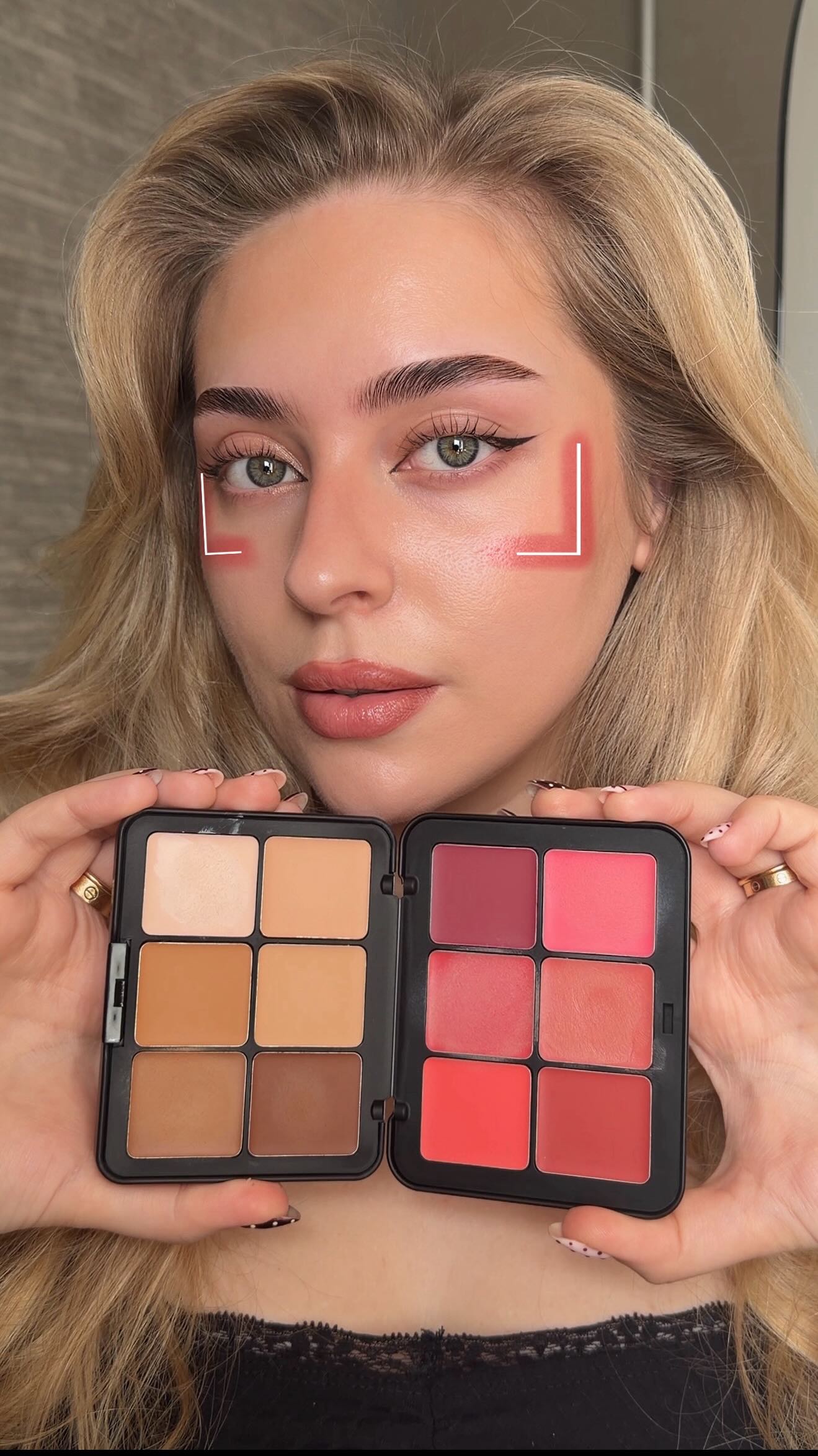 remember this…how blush can change your whole face 🎀 which suits my face the most? L, V, O, C, W or the last one?🤣
products:
@makeupforever HD skin face essentials palette in ‘medium’ 
@charlottetilbury matte beauty blush wand in ‘pillow talk’ 
#makeup #makeuphacks #makeuptips #blushhack #makeuptutorial