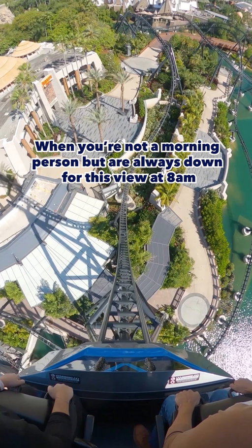 Nothing wakes you up more than rope dropping VelociCoaster 🙂‍↕️