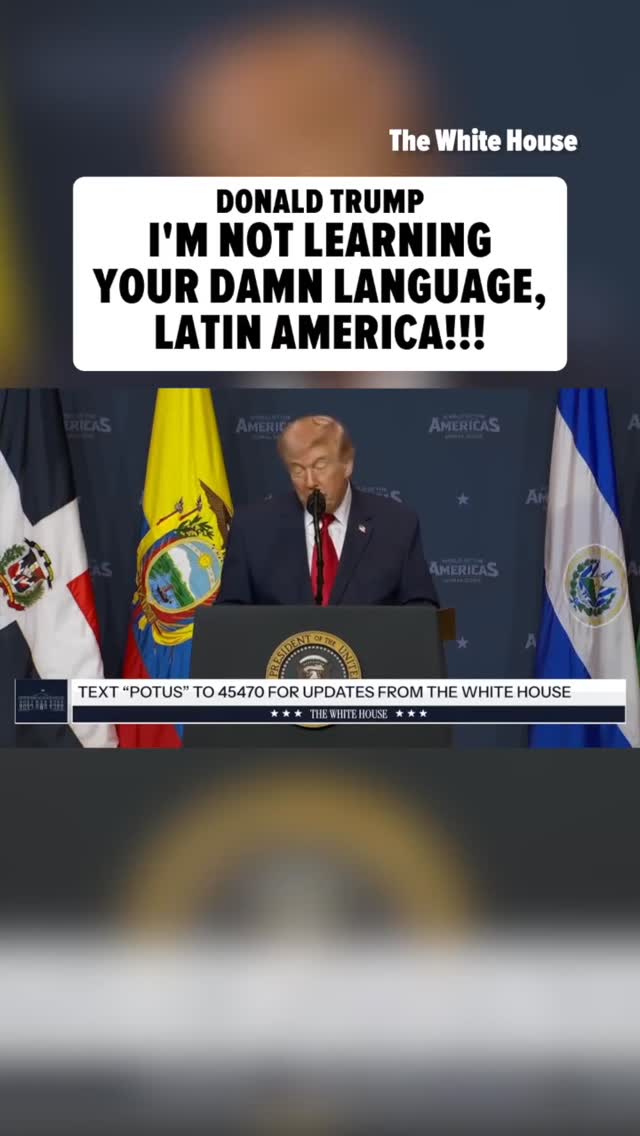 Donald Trump says he's too busy to learn Spanish ... even while he works on a new initiative drawing Latin America deeper into the U.S.A.'s sphere of influence.

🎥 The White House