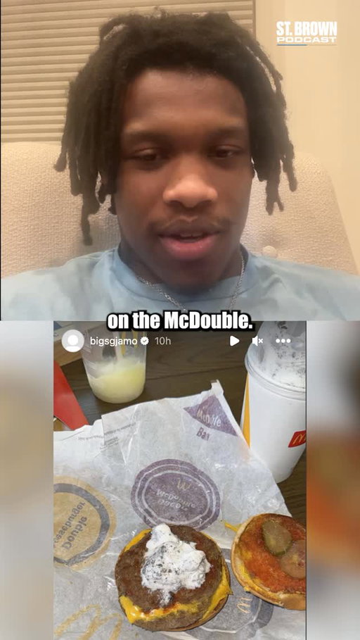 Jameson Williams eats some wild food combinations 🤣