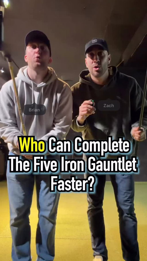 Who Can Complete The Five Iron Gauntlet Faster!?! #golf #reels #golfer #pga