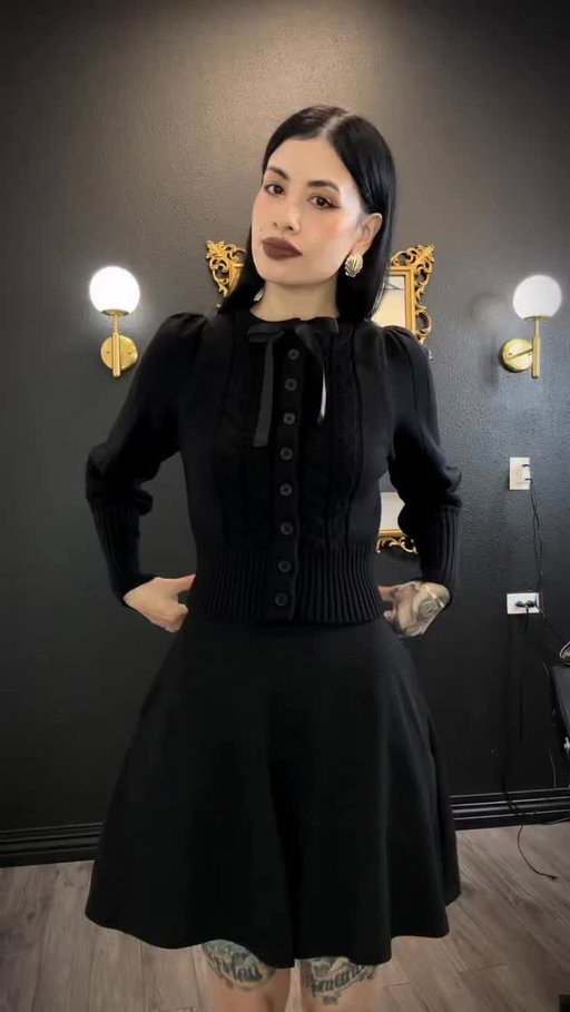 When it’s spring outside but you’re inside working 🥲 
Sweater from @blackwoodcastle 
Shorts @la_femme_en_noir_ 
Shoes @tuk_footwear 
Earring @gap