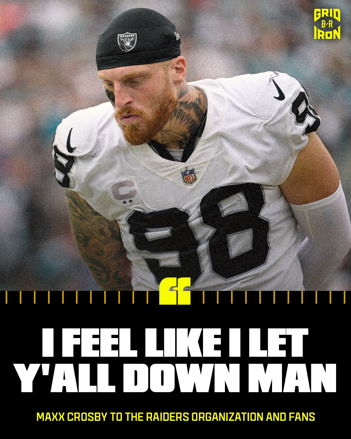 Maxx Crosby speaks on the Raiders & addresses the Ravens for the first time since being traded to Baltimore

Gave it his all in Vegas with no regrets. 

(via @therushpod)