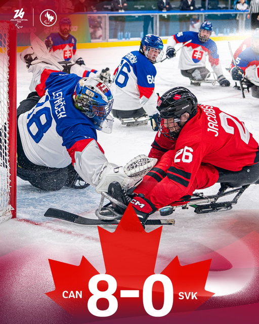 That’s a win for Canada! 🇨🇦🏒

It’s a dominant performance to start the Games with an 8-0 win over Slovakia 👏

•
•

Le Canada l’emporte! 🇨🇦🏒

Une performance dominante pour lancer les Jeux avec une victoire de 8-0 contre la Slovaquie. 👏