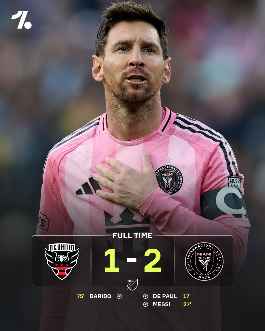 Lionel Messi scored the 899th goal of his career as Inter Miami edged past D.C. United on the road ⚽️🐐 @mls