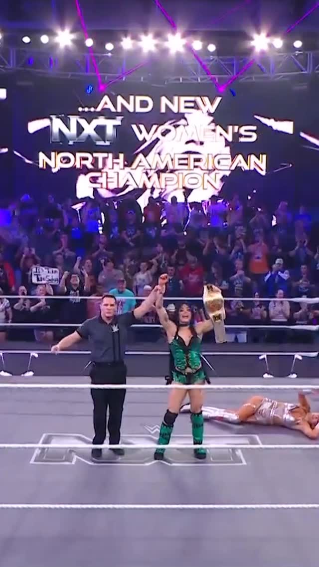@tatumpaxley_wwe IS THE NEW #WWENXT WOMEN’S NORTH AMERICAN CHAMPION! 👏👏👏 #VengeanceDay