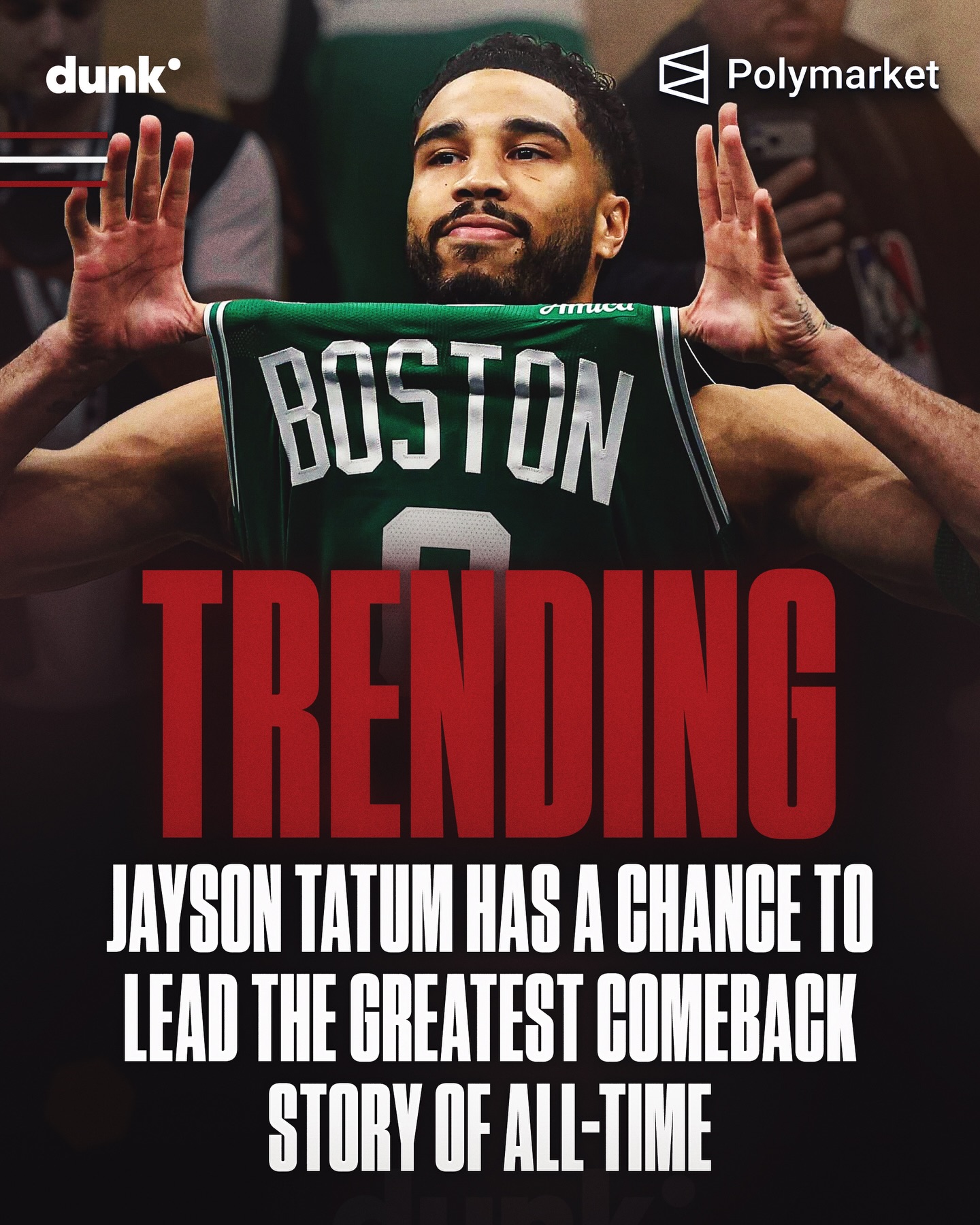The Celtics are looking scary now that Jayson Tatum is back 👀 @polymarketsports