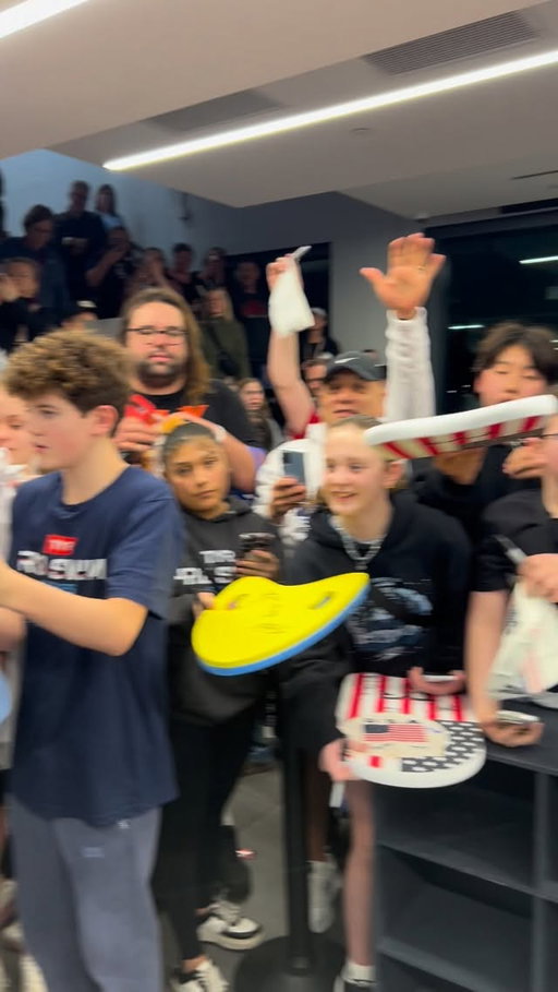 “There are so many fans here tonight which is great. It definitely gets us excited to race and gives us a lot of energy. Thanks to Westmont!” -Katie Ledecky