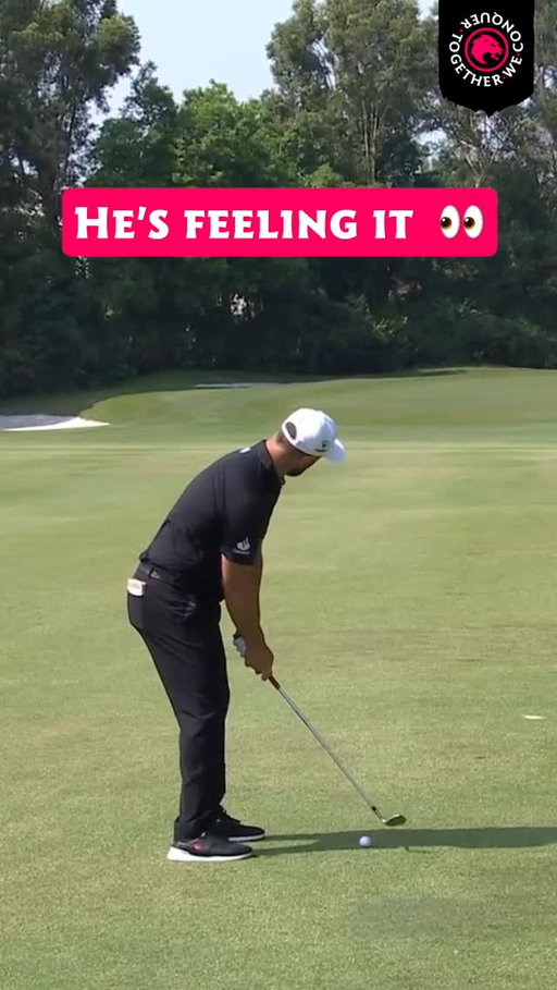 Rahmbo with a masterful shot 🤌

He holds a two shot lead with seven holes to go 👊