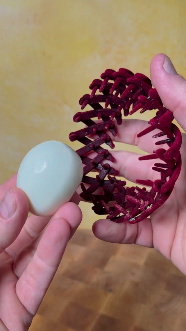 Bird Egg vs veggie topper #asmr #satisfying #food