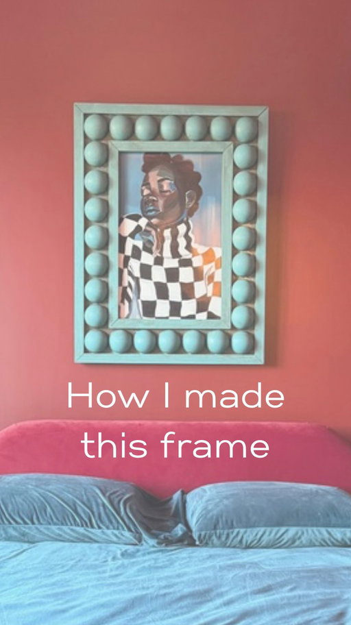 I received so many questions about the large framed artwork above the bed, so I decided to show you exactly how I made it.

I filmed this using my Ray-Ban Meta @raybanmeta glasses so you can see the whole process from my perspective.

Fair warning… this video moves fast, so don’t blink. 😅

Here’s what you’ll need (all from @homedepot):
• 1x2s 
• 1/4” plywood
• wood glue
• nails
• sandpaper
• hanging hooks

For a dramatic statement, I used 4” - half rounds for the frame (link below). Purchased from @woodpeckerscrafts.

Steps:

Lay out your 1/4” plywood frame and decide the size of the artwork. Mark where you will cut. 

Cut the center opening.

Glue and secure the molding. Nail from the back side if needed. 

Paint the frame.

Apply a glaze to give it that aged look.

Wipe off the excess glaze.

Add hooks to the back and it’s ready to hang.

I’m honestly really proud of how this one turned out.

Save this if you want to try making one yourself, and let me know if you want more DIY projects like this!!

LINK FOR 1/2 ROUNDS: 

https://a.co/d/02gstZbx

LINK FOR @rustoleum  GLAZE: 

https://a.co/d/0ffMA7iy

ARTWORK from @etsy:

https://www.etsy.com/shop/NoirPixelStudio